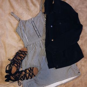 Gray and White Striped O’Neill Dress Size S